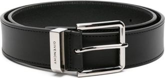 Givenchy Black Solid Leather Belt