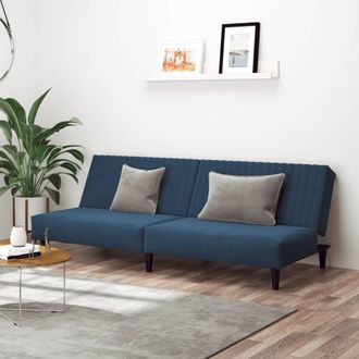 vidaXL Sof&aacute; Cama De 2 Plazas Terciopelo Azul Vidaxl