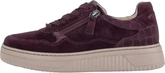Gabor Schoenen, Dames, Rood, 39 1/2 EU, Leer, Lage Sneakers