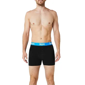 Lonsdale Boxershorts voor heren (Set van 2) (Zwart/Blauw)