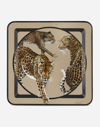 Dolce & Gabbana Wooden Tray Large - Square Multicolor Onesize