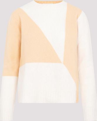 Jil Sander Orange Long-sleeved Wool Sweater