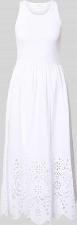 Pepe Jeans London A-Linie Midikleid aus Baumwoll-Mix Modell NAOMI in Weiss, Gr&ouml;&szlig;e XL