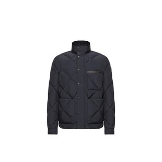 Moncler Moncler Surlake Diamond-quilted Short Down Jacket, Men, Blue, Size: 0