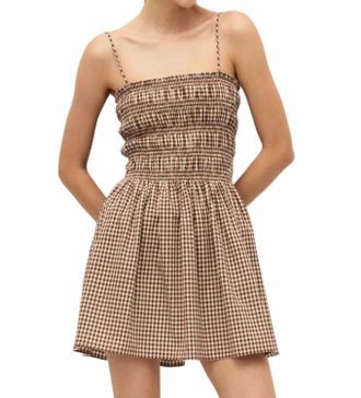 Elodie Yuki Mini Dress In Brown