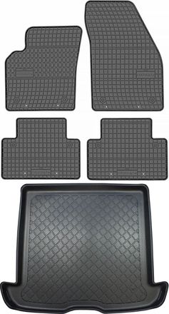 OEM Juego De Alfombrillas De Goma Para Volvo V50 Kombi (2004-05.2012) + Alfombrilla Para El Maletero