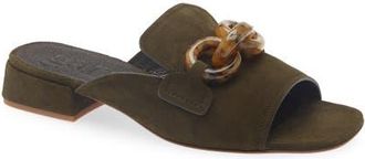 Pedro Garcia Enna Slide Sandal in Gator Plush Suede-Tortoise at Nordstrom, Size 40.5