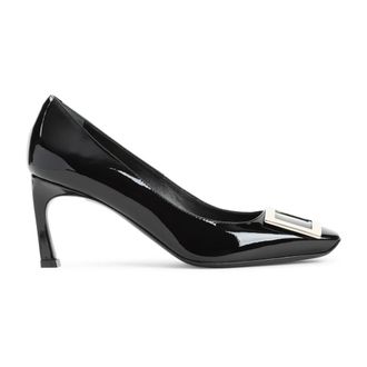 Roger Vivier Schoenen, Dames, Zwart, 40 EU, Leer, Zwarte Leren Pumps Elegante Hakken