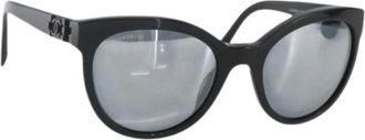 Chanel Pre-owned Accessories, female, Black, Size: ONE SIZE Pre-owned Plastic Sunglasses
