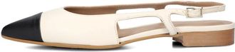 Notre-V Schoenen, Dames, Beige, 42 EU, Leer, Elegante Beige Slingback Hakken