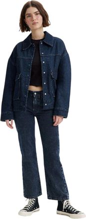 Levi's Dames/Dames Denim Mid Rise Straight Leg Jeans (Marine)