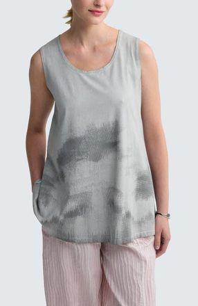 Luukaa D'Celli Edrie Garment-Dyed Tank Top in Ash Grey at Nordstrom, Size 12