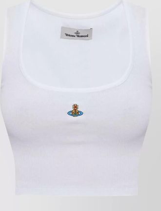 Vivienne Westwood cropped ribbed round neck sleeveless top