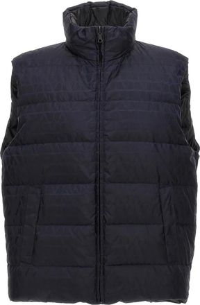 Valentino Garavani Toile Iconographe Pattern Reversible Nylon Waistcoat - Heren - Bodywarmers - Zwart - XL - Nylon - Jassen