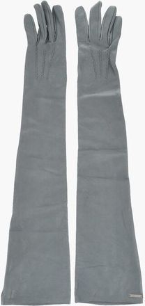 Dsquared2 Leather Warm Gloves with Logo Tag size 7