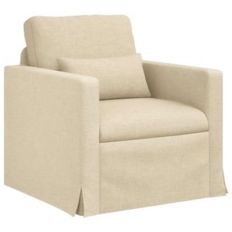 vidaXL Sof&aacute; Crema 78 X 78 X 80 Cm Tela Vidaxl