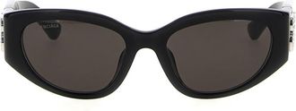 Balenciaga Black Bossy Round AF Sunglasses