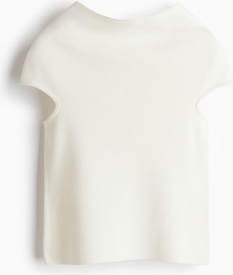 H&M Turtleneck Top in Cream at Nordstrom, Size X-Small