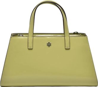 Tory Burch Emerson Patent Mini Tote - Dames - Handtassen - Groen - ONE Size - Leer - Tassen