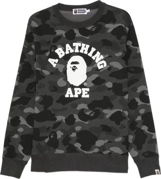 A Bathing Ape Camo College Crewneck Sweatshirt - Heren - Sweatshirts - Zwart - L - Hoodies & sweatvesten