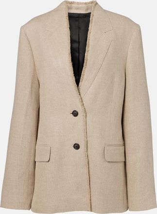 Toteme Frayed linen blazer
