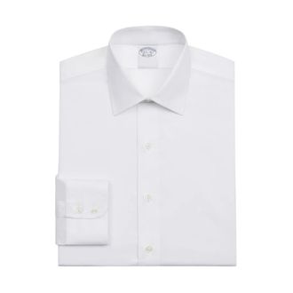 Brooks Brothers Regular Fit Non-Iron Katoenen Overhemd met Ainsley Kraag - Heren - Zakelijke Overhemden - Blauw - XS - Katoen - Overhemden