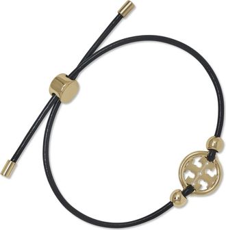 Tory Burch Icon Slider Armband - Dames - Armbanden - Geel - ONE Size - Leer - Accessoires