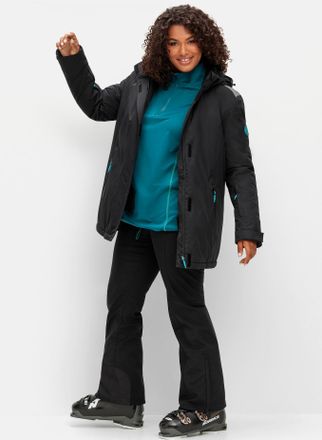 Sheego Funktionshose SHEEGO, Damen, Gr. 40, Normalgr&ouml;ssen, schwarz, 95% Polyester, 5% Elasthan, Innenseite:100% Polyester, unifarben, Hosen Funktionshose