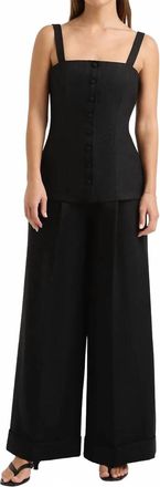 Faithfull The Brand Clove Wide Leg Trouser In Black