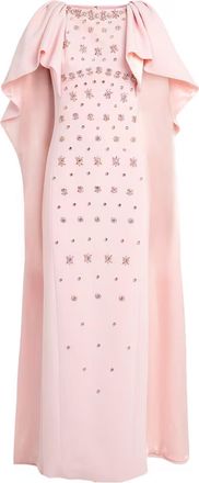 Huishan Zhang Crystal-Embellished Emory Cape Gown Size M