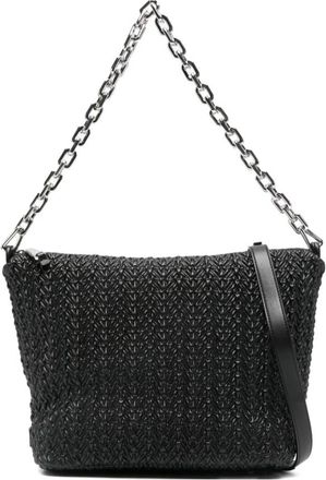 Emporio Armani Shoulder Bags, female, Black, ONE SIZE, Quilted Medium Hobo Bag in Black