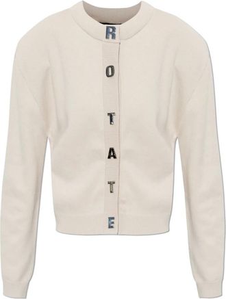 Rotate Firm Knit Cardigan - Dames - Vesten - Beige - XS - Katoen - Truien & Vesten