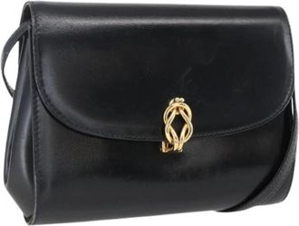 Gucci Pre-owned Vintage Cross Body Bag - Dames - Vintage Schoudertas - Zwart - ONE Size - Leer - Vintage