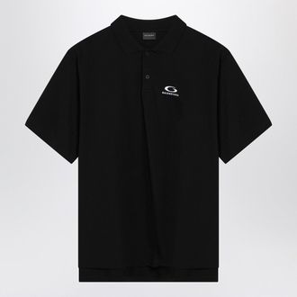 Balenciaga Black Laurel Classic Regular Polo Shirt