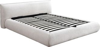 Vente-Unique Cama canap&eacute; 180 x 200 cm - Tela - Beige - MIRSIO