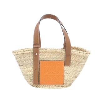 Loewe Pre-owned Raffia Tote Bag - Dames - Vintage Shopper - Oranje - ONE Size - Leer - Vintage