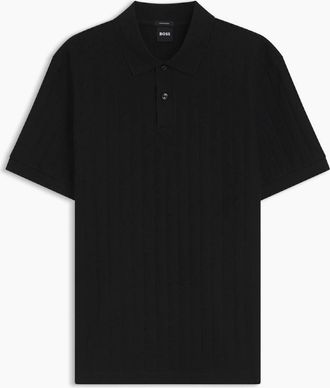 HUGO BOSS Mens BOSS Black H Parlay 236 Polo Shirt 001 Black - Size: 44