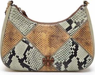 Tory Burch Thea Patchwork Convertible - Dames - Schoudertassen - Veelkleurig - ONE Size - Leer - Tassen