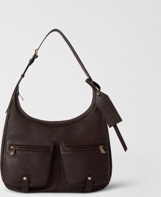 Furla Lynette Borsa A Spalla L Cioccolato Marrone Pelle Di Vitello Atelier Liscia Donna