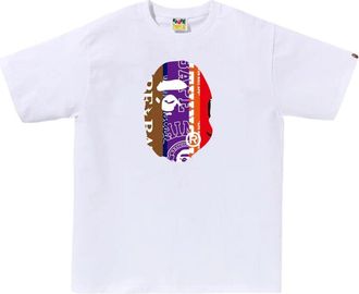 A Bathing Ape Fans Scarf Ape Head Tee White 1K30-110-313-WHITE