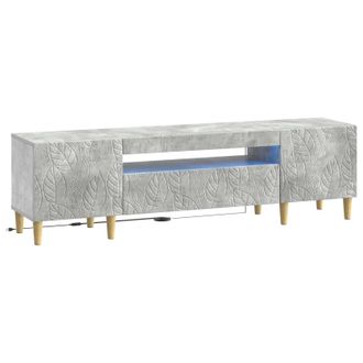 vidaXL Mueble De Tv Led Gris Hormig&oacute;n Madera De Ingenier&iacute;a Vidaxl