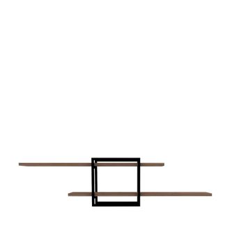 DRAWER Estanter&iacute;a de pared de madera y metal L120cm - Madera clara