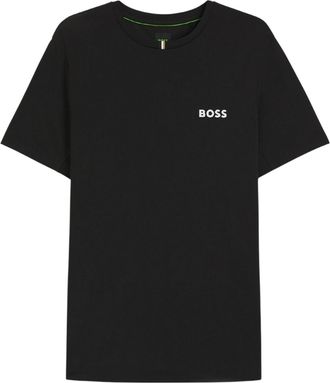 HUGO BOSS Heren Pique Geurcontrole Slim T-shirt (Zwart)
