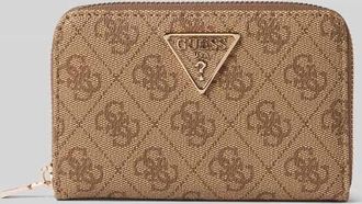 Guess Portemonnaie mit Logo-Muster Modell LAUREL II in Hellbraun, Gr&ouml;&szlig;e 1