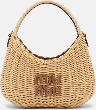 Miu Miu Wander wicker top-handle bag