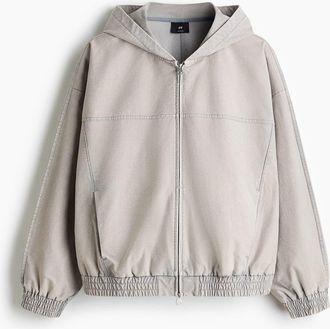 H&M Hooded Jacket in Light Gray at Nordstrom, Size Xx-Large
