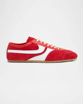 Dries Van Noten Men & apos;s Destin Mixed Leather Retro Sneakers