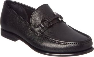Ferragamo Crown Gancini Bit Leather Loafer