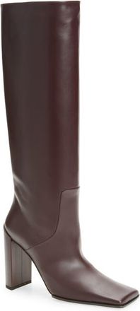 Alaia Square Toe Tall Boot in Chocolat at Nordstrom, Size 12Us