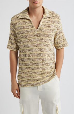Krost Marled Knit Cotton Blend Polo in Beige Multi at Nordstrom, Size Xx-Large